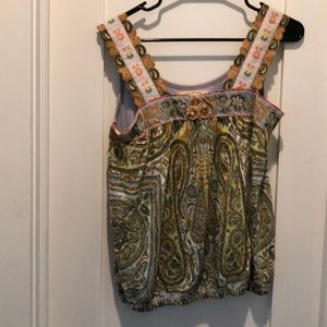 Free People paisley sleeveless top M